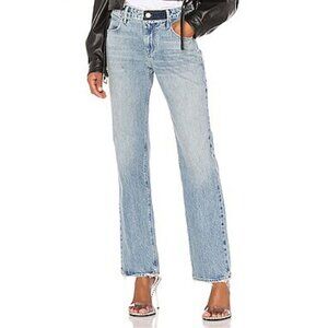 NWOT RtA Bonnie Straight Jeans Womens 26 Gallo Blue Zip Front Pants